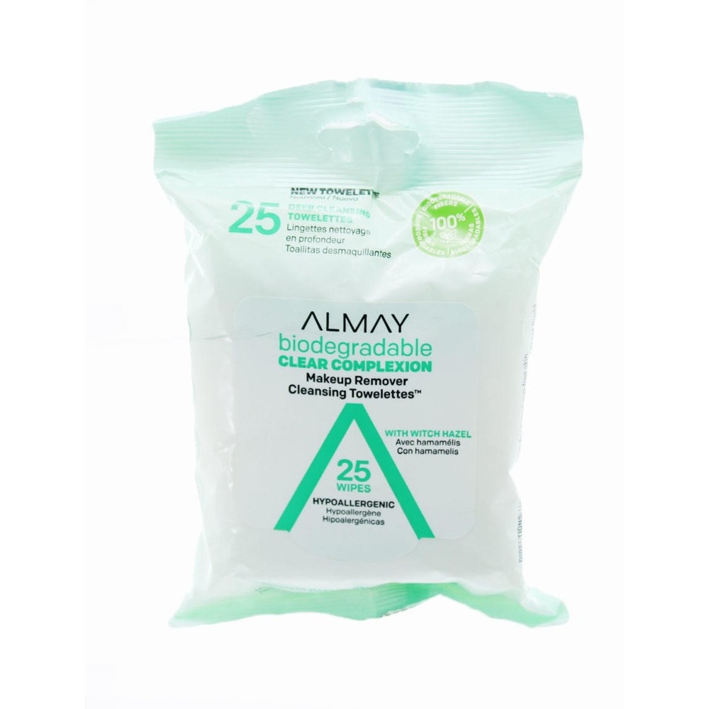 2 Pack Clear Complexion Biodegradable Makeup Remover Towelettes 25